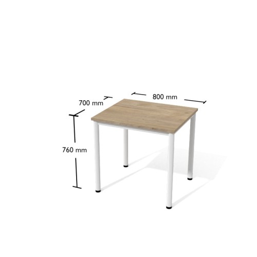 Biurko proste Bto1 Antrax 800 x 700 mm na nogach okrągłych z darmową dostawą