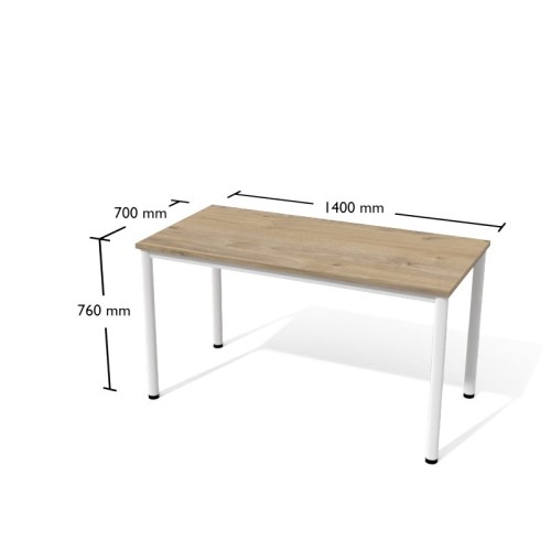 Biurko proste Bto3 Antrax 1400 x 700 mm na nogach okrągłych