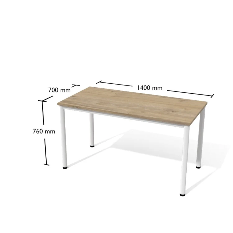 Biurko proste Bto3 Antrax 1400 x 700 mm na nogach okrągłych