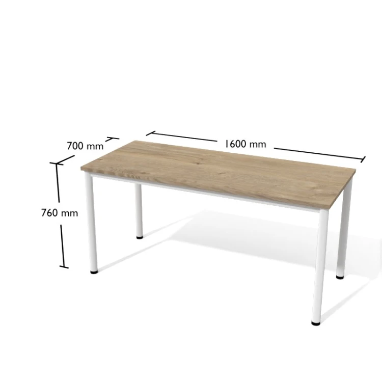 Biurko proste Bto4 Antrax 1600 x 700 mm na nogach okrągłych