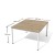 Biurko podwójne Bto10 Antrax 1200 x 1418 mm na nogach okrągłych