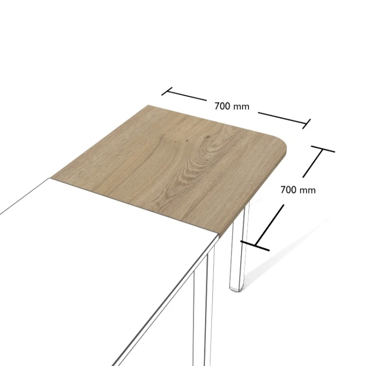 Dostawka do biurka Ltv1 Antrax 700 x 700 mm