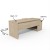 Zestaw mebli biurowych SIMPLEX z biurkiem płytowym 1800 mm i pomocnikiem z żaluzją - tył