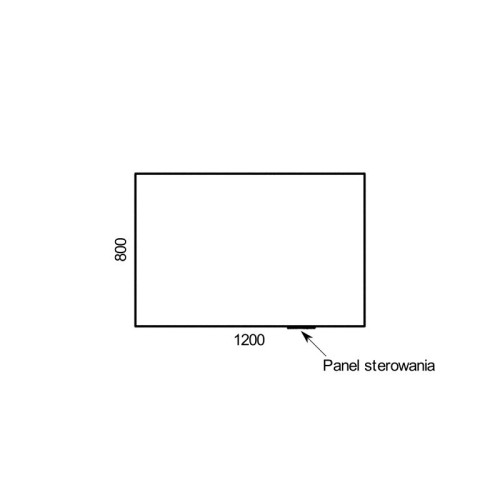 Biurko elektryczne Bse2-8 ANTRAX 120 x 80 cm z regulacją wysokości - wymiar blatu