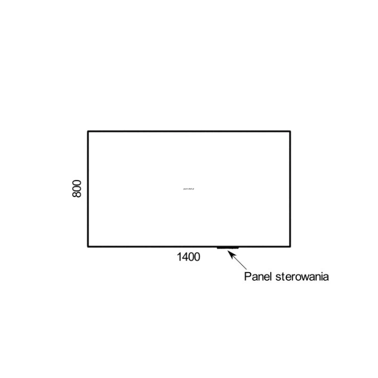 Biurko elektryczne Bse3-8 ANTRAX 140 x 80 cm z regulacją wysokości - wymiar blatu