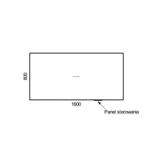 Biurko elektryczne Bse4-8 ANTRAX 160 x 80 cm z regulacją wysokości - wymiar blatu