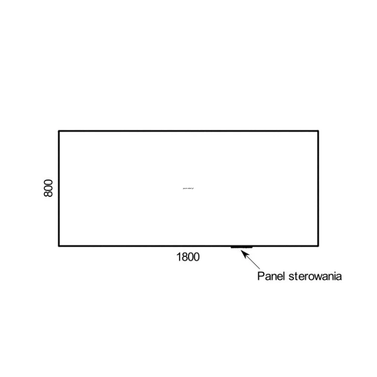 Biurko elektryczne Bse5-8 ANTRAX 180 x 80 cm z regulacją wysokości - wymiary blatu