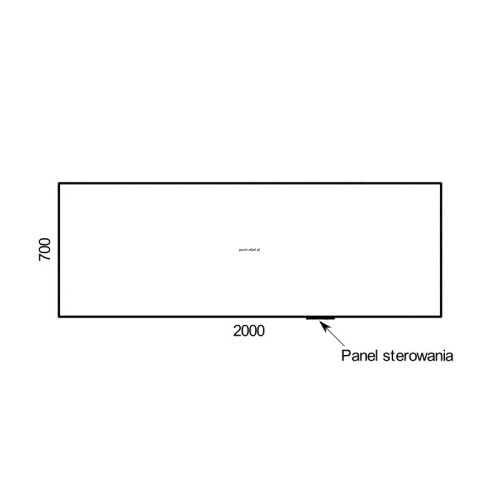 Biurko elektryczne Bse6-7 ANTRAX 200 x 70 cm z regulacją wysokości - wymiary blatu 200 cm