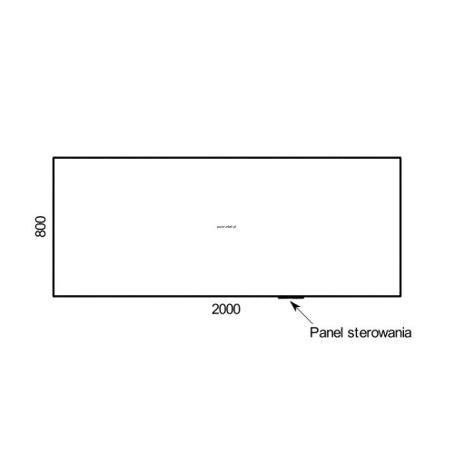 Biurko elektryczne Bse6-8 ANTRAX 200 x 80 cm z regulacją wysokości - wymiar blatu 2000 mm