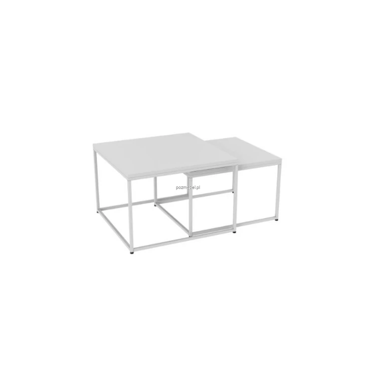 Metalowy stolik kawowy STK 1 Malow – zestaw 2 stolików 600 × 600 mm