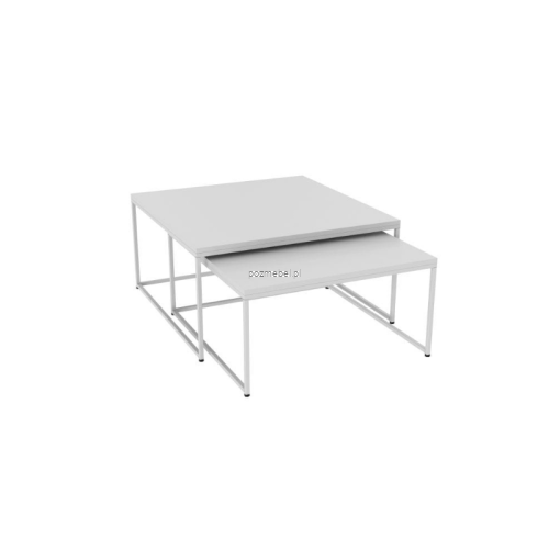 Metalowy stolik kawowy STK 2 Malow – zestaw 2 stolików 800 × 800 mm