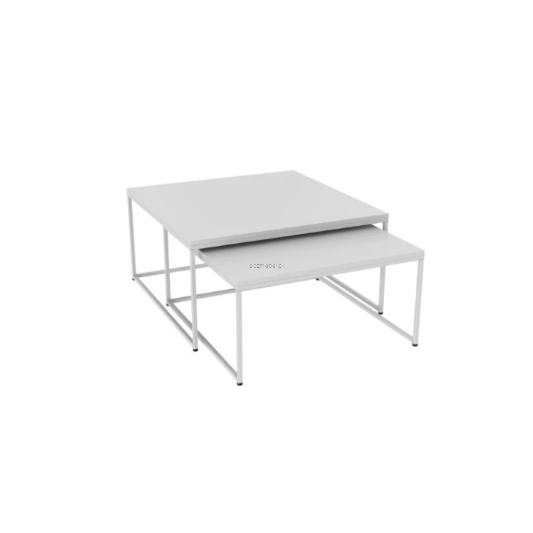 Metalowy stolik kawowy STK 2 Malow – zestaw 2 stolików 800 × 800 mm