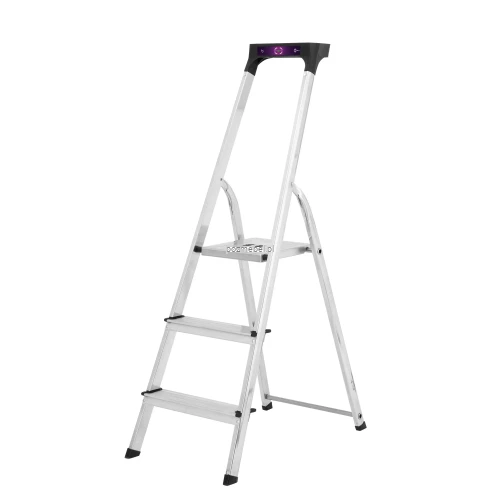 Drabina aluminiowa 3-stopniowa SMART COMPACT BS-DA3 z elektroniczną kontrolą stabilności 150 kg Bayersystem