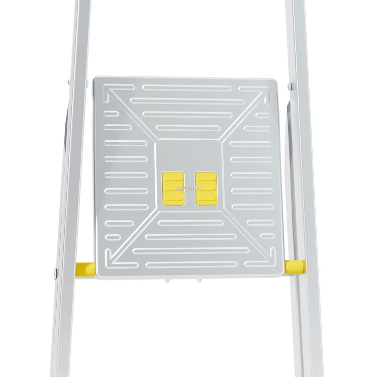 Drabina aluminiowa 4-stopniowa SMART COMFORT BS-DA4 żółta 150 kg Bayersystem-podest-przod.webp