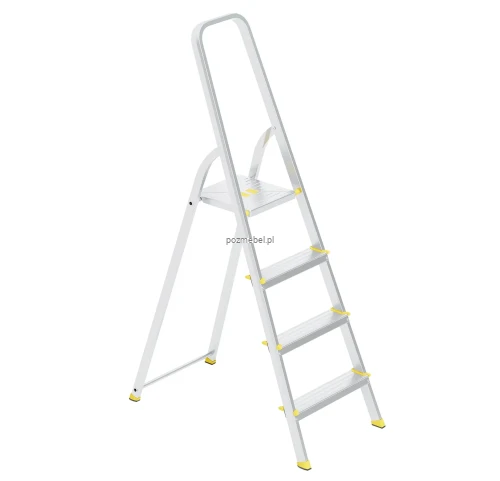 Drabina aluminiowa 4-stopniowa SMART COMFORT BS-DA4 żółta 150 kg Bayersystem