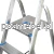 Drabina aluminiowa 4-stopniowa BS-DA4 150 kg z półką-podest.webp