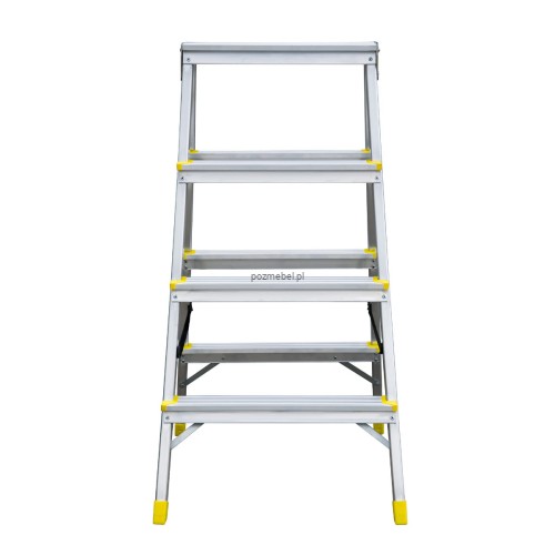 Drabina aluminiowa dwustronna 4-stopniowa BS-DDA4 150 kg Bayersystem