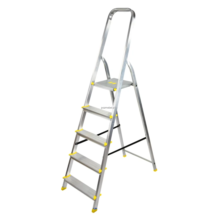 Drabina aluminiowa 5-stopniowa BS-DA5 150 kg z półką gratis Bayersystem