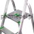 Drabina aluminiowa BS-DA6 6-stopniowa 150 kg – zielone elementy Bayersystem - podest