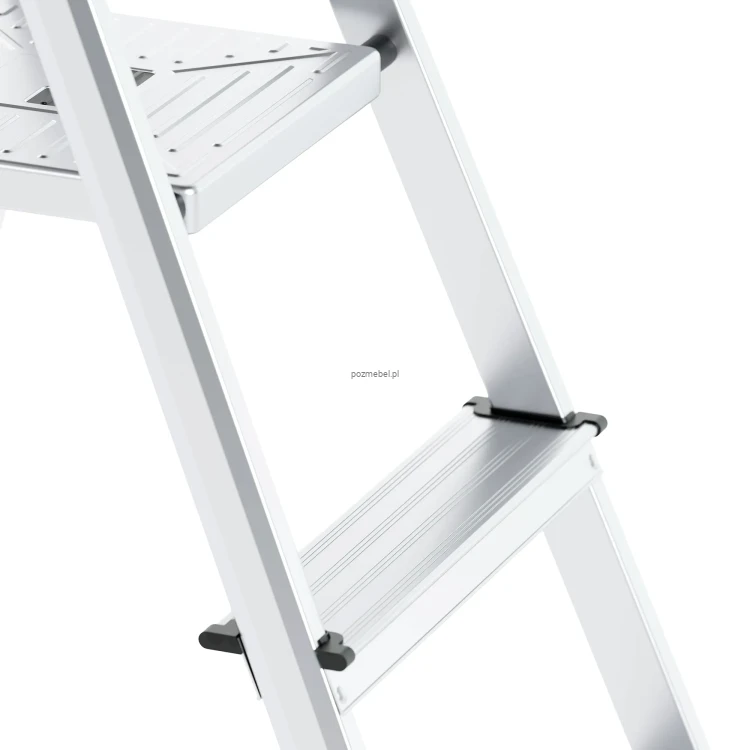 Drabina aluminiowa 7-stopniowa SMART COMFORT BS-DA7 150 kg z tłoczonym podestem-stopnie.webp