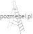 Drabina aluminiowa 8-stopniowa SMART COMFORT BS-DA8 150 kg z tłoczonym podestem
