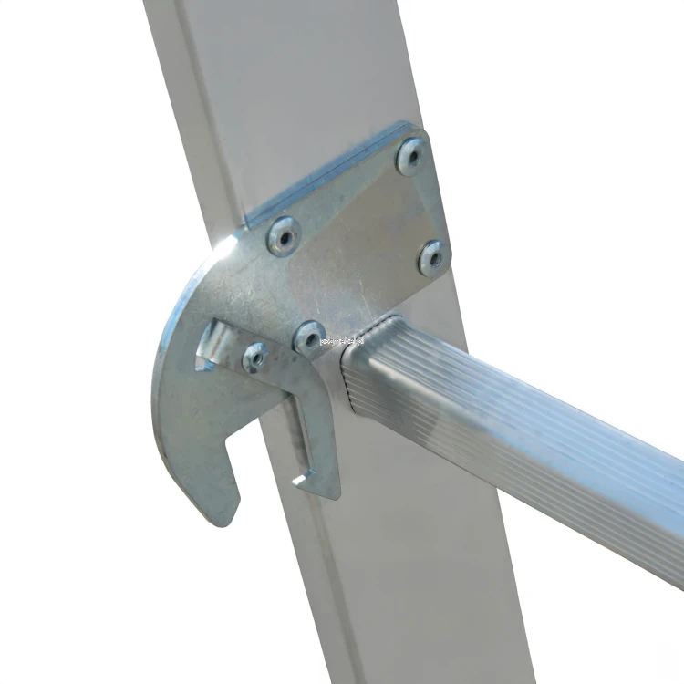 Drabina aluminiowa wielofunkcyjna BS-DW 3x6 150 kg – niebieskie elementy Bayersystem