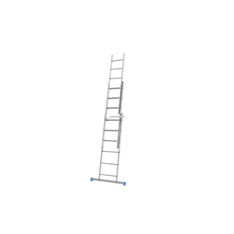 Drabina aluminiowa wielofunkcyjna BS-DW 3x6 150 kg – niebieskie elementy Bayersystem