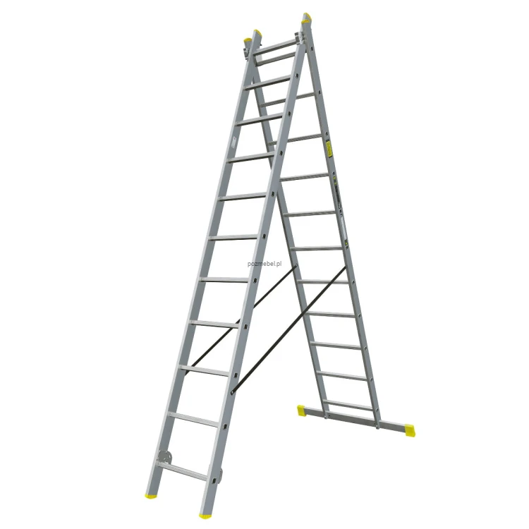 Drabina aluminiowa przemysłowa dwustronna BS-DW 2x11 150 kg Bayersystem