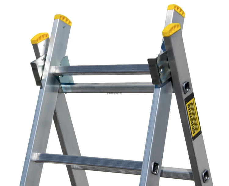 Drabina aluminiowa przemysłowa dwustronna BS-DW 2x11 150 kg Bayersystem-laczenie-przesel.jpg