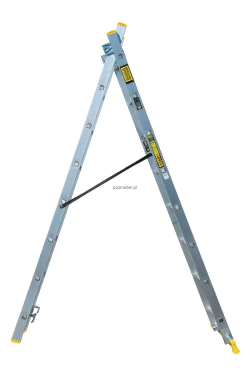 Drabina aluminiowa przemysłowa dwustronna BS-DW 2x8 150 kg Bayersystem-bok.jpg