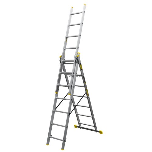 Drabina aluminiowa przemysłowa wielofunkcyjna BS-DW 3x7 150 kg Bayersystem