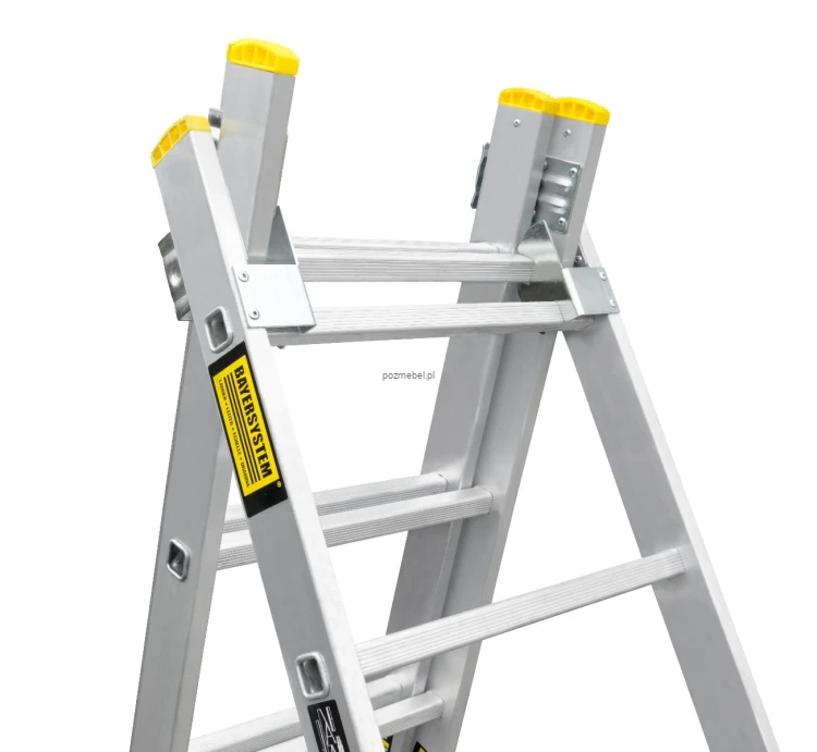 Drabina aluminiowa przemysłowa wielofunkcyjna BS-DW 3x7 150 kg Bayersystem--laczenie-przesel (2).jpg