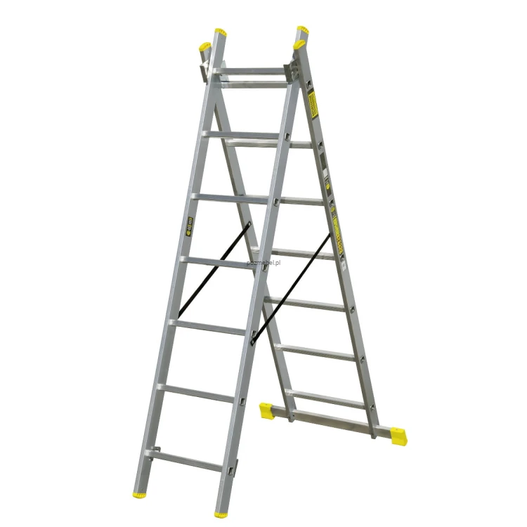 Drabina aluminiowa przemysłowa dwustronna BS-DW 2x7 150 kg Bayersystem