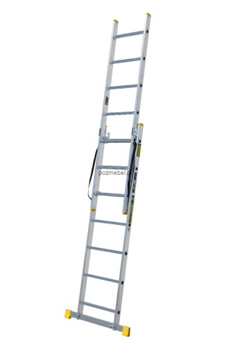 Drabina aluminiowa przemysłowa dwustronna BS-DW 2x7 150 kg Bayersystem-rozsunieta-do-przystawnej.jpg