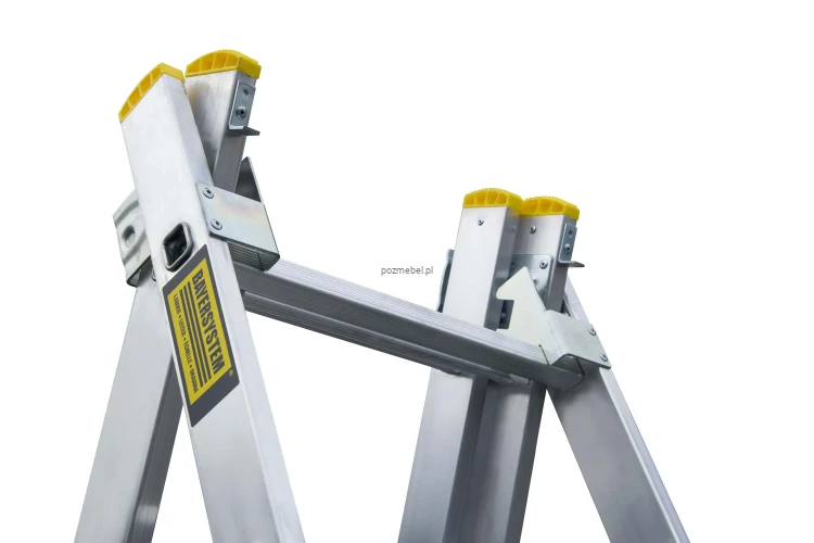 Drabina aluminiowa przemysłowa wielofunkcyjna BS-DW 3x6 150 kg Bayersystem-laczenie-przesel.webp
