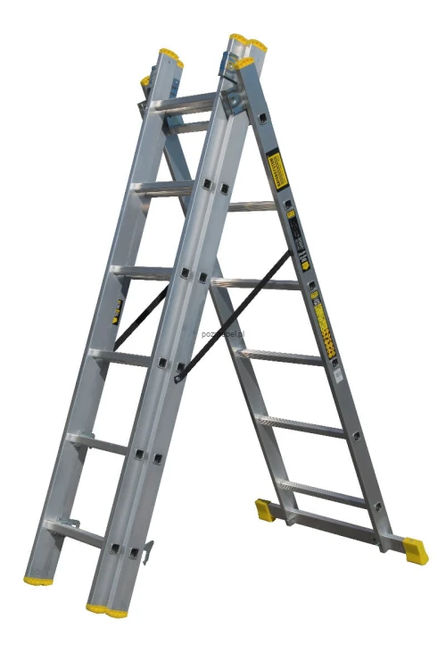 Drabina aluminiowa przemysłowa wielofunkcyjna BS-DW 3x6 150 kg Bayersystem-rozstawiona-w-litere-A.jpg
