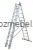 Drabina aluminiowa przemysłowa wielofunkcyjna BS-DW 3x11 150 kg Bayersystem-rozlozona-na-litere-A.jpg