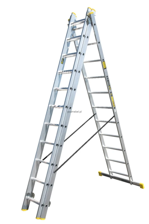 Drabina aluminiowa przemysłowa wielofunkcyjna BS-DW 3x11 150 kg Bayersystem-rozlozona-na-litere-A.jpg
