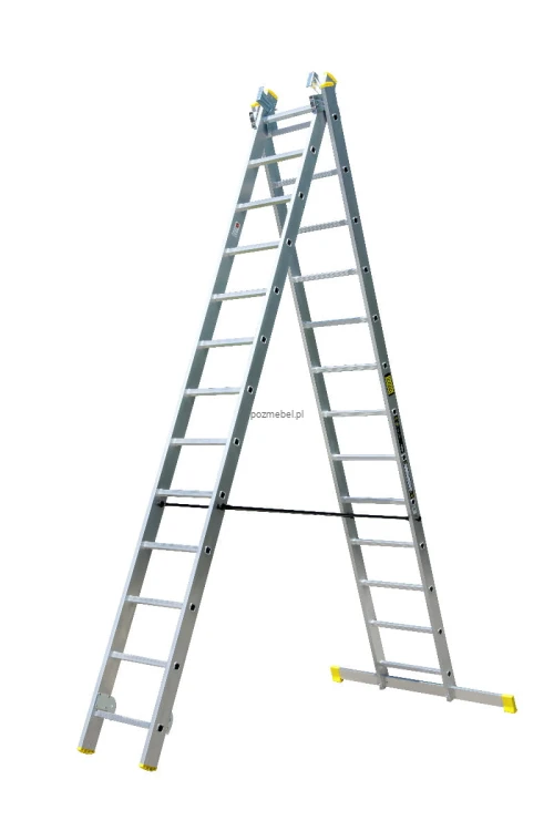 Drabina aluminiowa przemysłowa wielofunkcyjna BS-DW 3x13 150 kg Bayersystem-rozstawiona-na-litere-A.jpg
