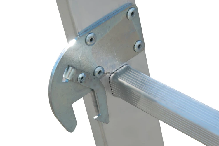 Drabina aluminiowa przemysłowa wielofunkcyjna BS-DW 3x14 150 kg Bayersystem-hak-zabezpieczajacy (1).jpg