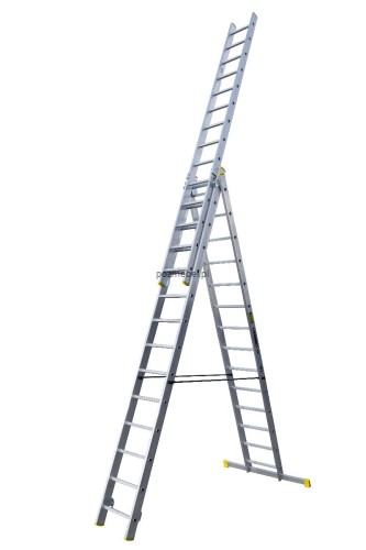 Drabina aluminiowa przemysłowa wielofunkcyjna BS-DW 3x14 150 kg Bayersystem-rozlozona-maksymalnie.jpg