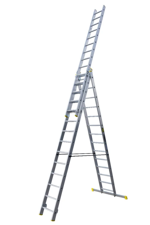 Drabina aluminiowa przemysłowa wielofunkcyjna BS-DW 3x14 150 kg Bayersystem-rozlozona-maksymalnie.jpg