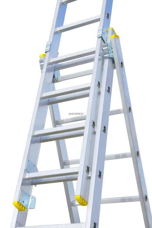 Drabina aluminiowa przemysłowa wielofunkcyjna BS-DW 3x14 150 kg Bayersystem-rozlozona-zblizenie.jpg