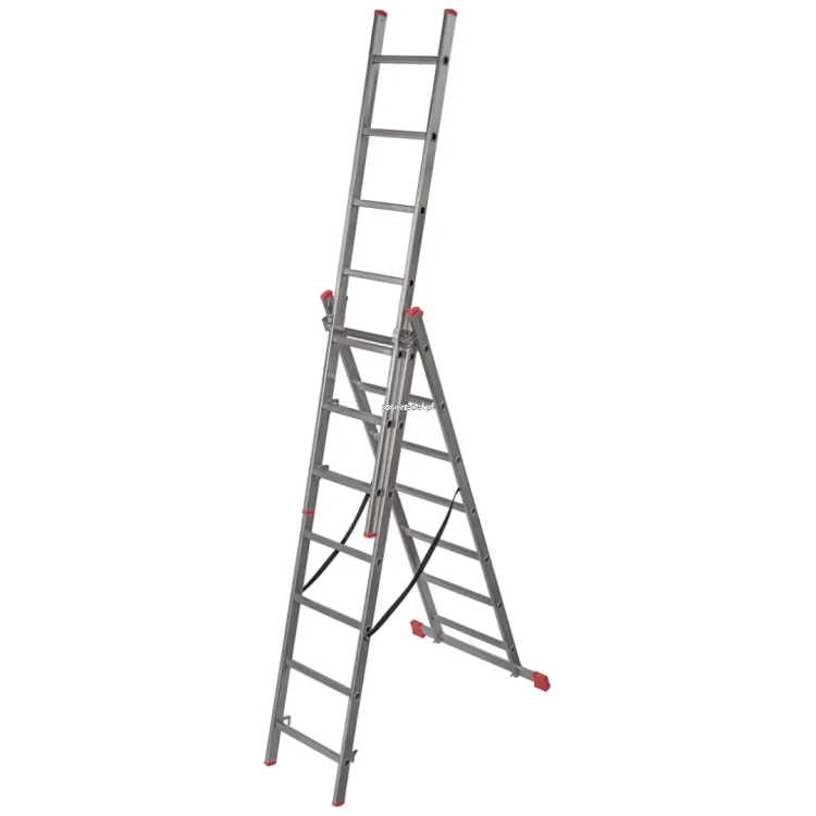 Drabina aluminiowa wielofunkcyjna Hillagi 3x7 150 kg-rozlozona-maksymalnie.webp