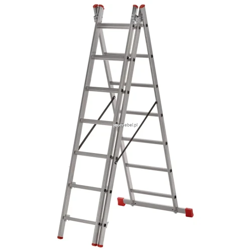 Drabina aluminiowa wielofunkcyjna Hillagi 3x7 150 kg-rozlozona-na-litere-A.webp