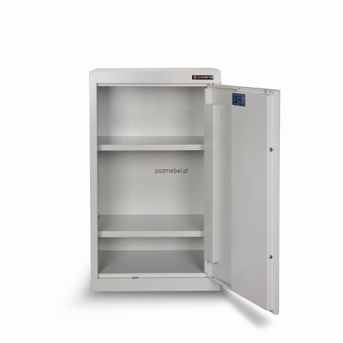 Niska szafa na dokumenty poufne MS1M/A 90 klasy A Konsmetal - otwarta