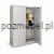 Duża dwudrzwiowa szafa na dokumenty poufne MS2D/A 190 klasy A Konsmetal - otwarta