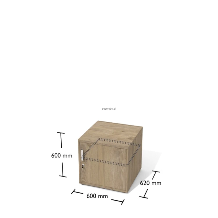 Szafka na drukarkę Rd1 L/P – mobilna szafka biurowa pod drukarkę 800 × 500 × 600 mm