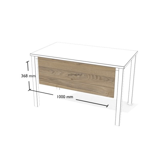Maskownica do biurka Wgl1 1200 mm – osłona frontowa do biurek Antrax