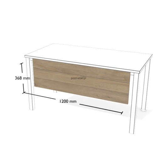 Maskownica do biurka Wgl2 1400 mm – osłona frontowa do biurek Antrax